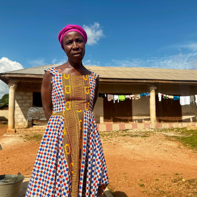 Water vendor in Ghana.