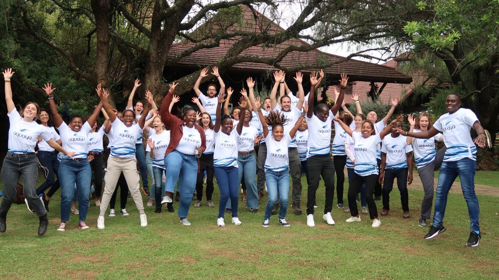 all-team meeting in Kenya
