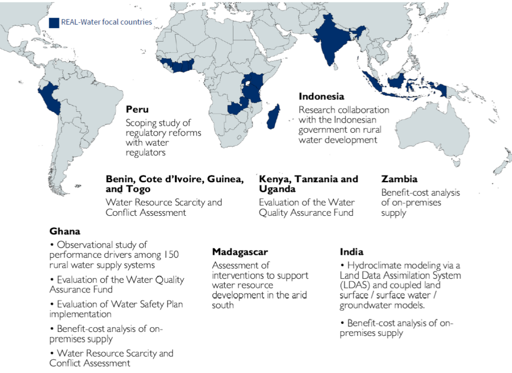 Rural Evidence and Learning for Water RESEARCH LOCATIONS