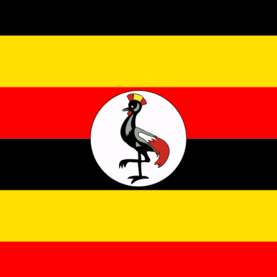 The flag of Uganda.